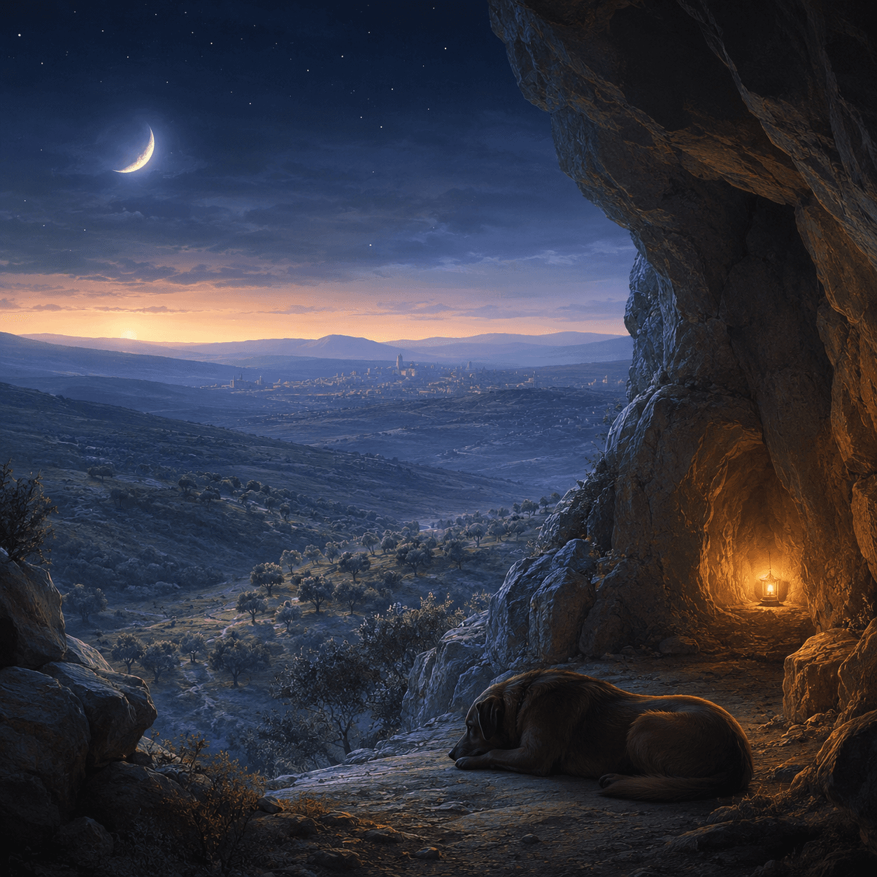 Ashab al-Kahf, story illustration from Sukun Kids
